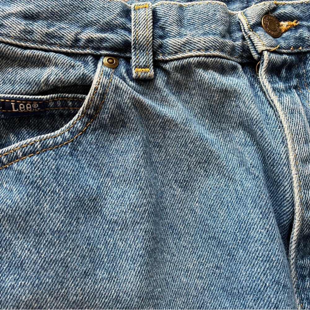 Vintage 90s Lee Women’s Jeans Size 14 Long High Rise Blue Denim USA Made - Picture 14 of 14